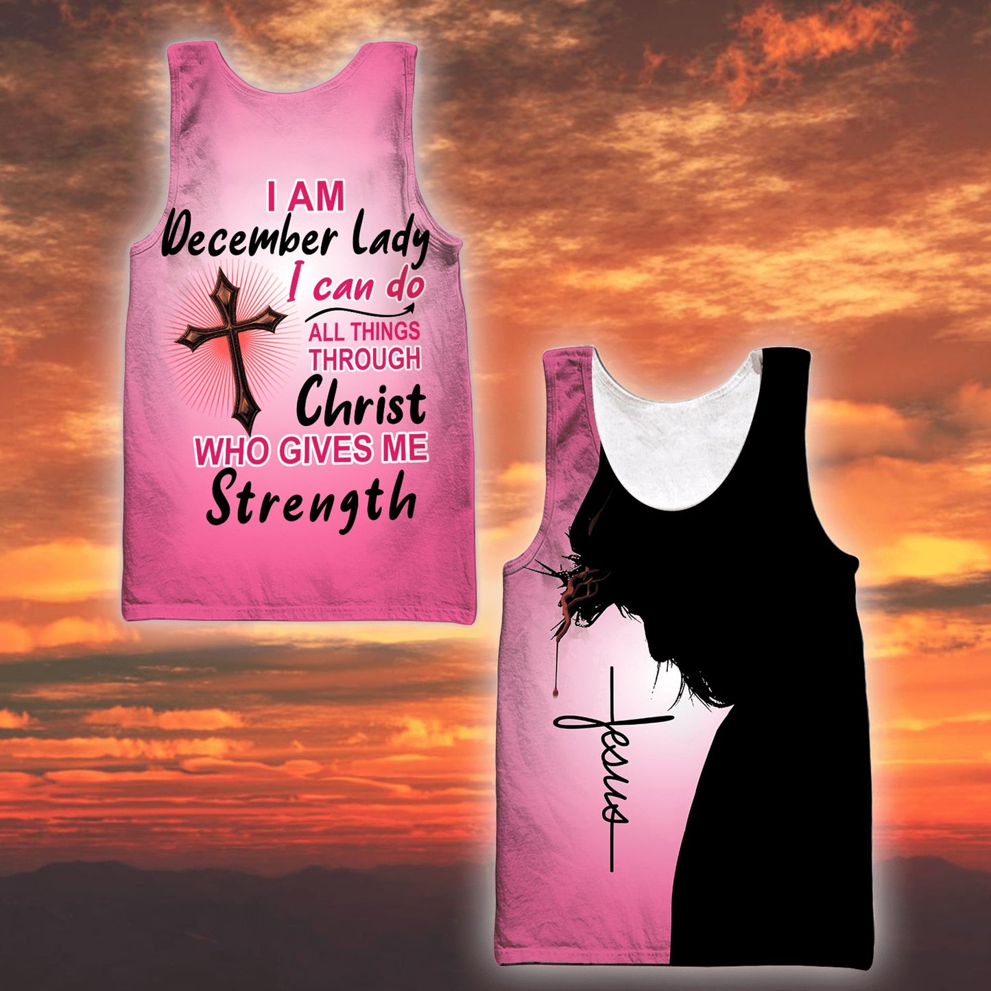 I'm December I Can Do Anythings 3d  Tank Top For Women - Christian Tank Top For Men