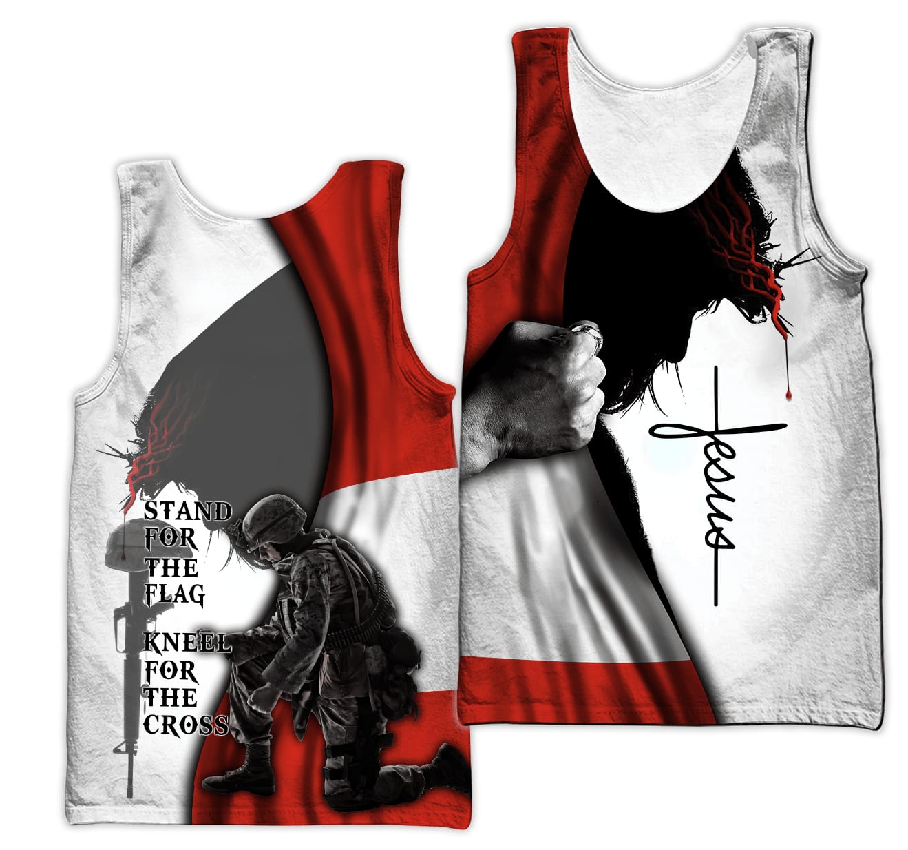 Canadian Veteran Jesus  Love God Gift Men Tanktop - Christian Tank Top For Men