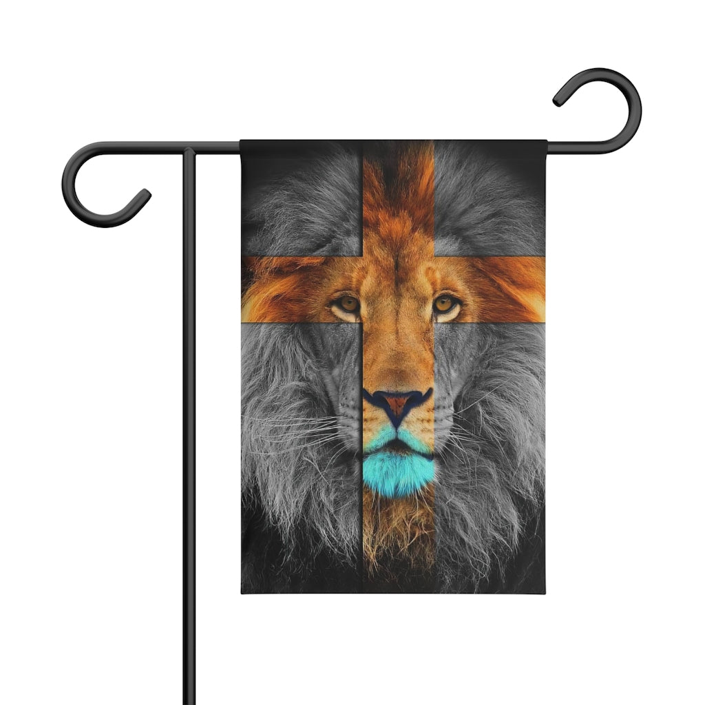 Lion And Cross - Christian's Flag - Garden Decor - Garden Flag Stand - Christian Gift - Ciaocustom