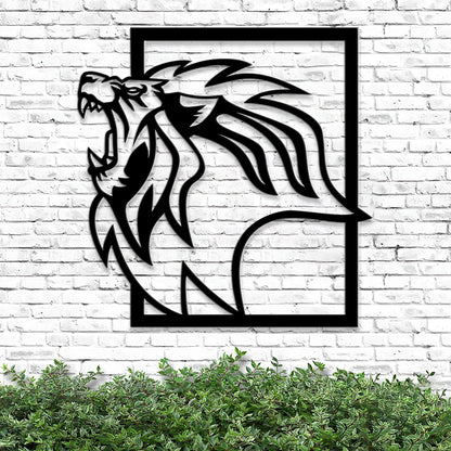 Metal Lion Wall Art - Metal Wall Decor - Home Living Room Wall Art - Lion Head Sign - Office Wall Art - Animal Art - Ciaocustom