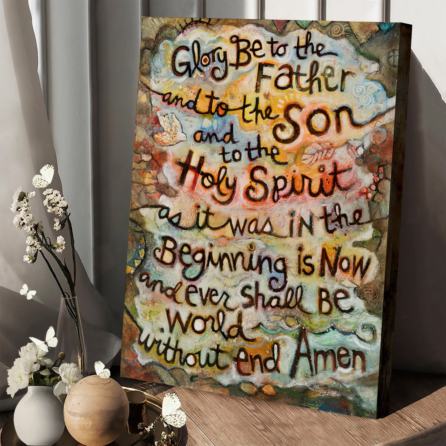 The Glory Be To The Father Canvas Wall Art - Religious Wall Decor - Ciaocustom