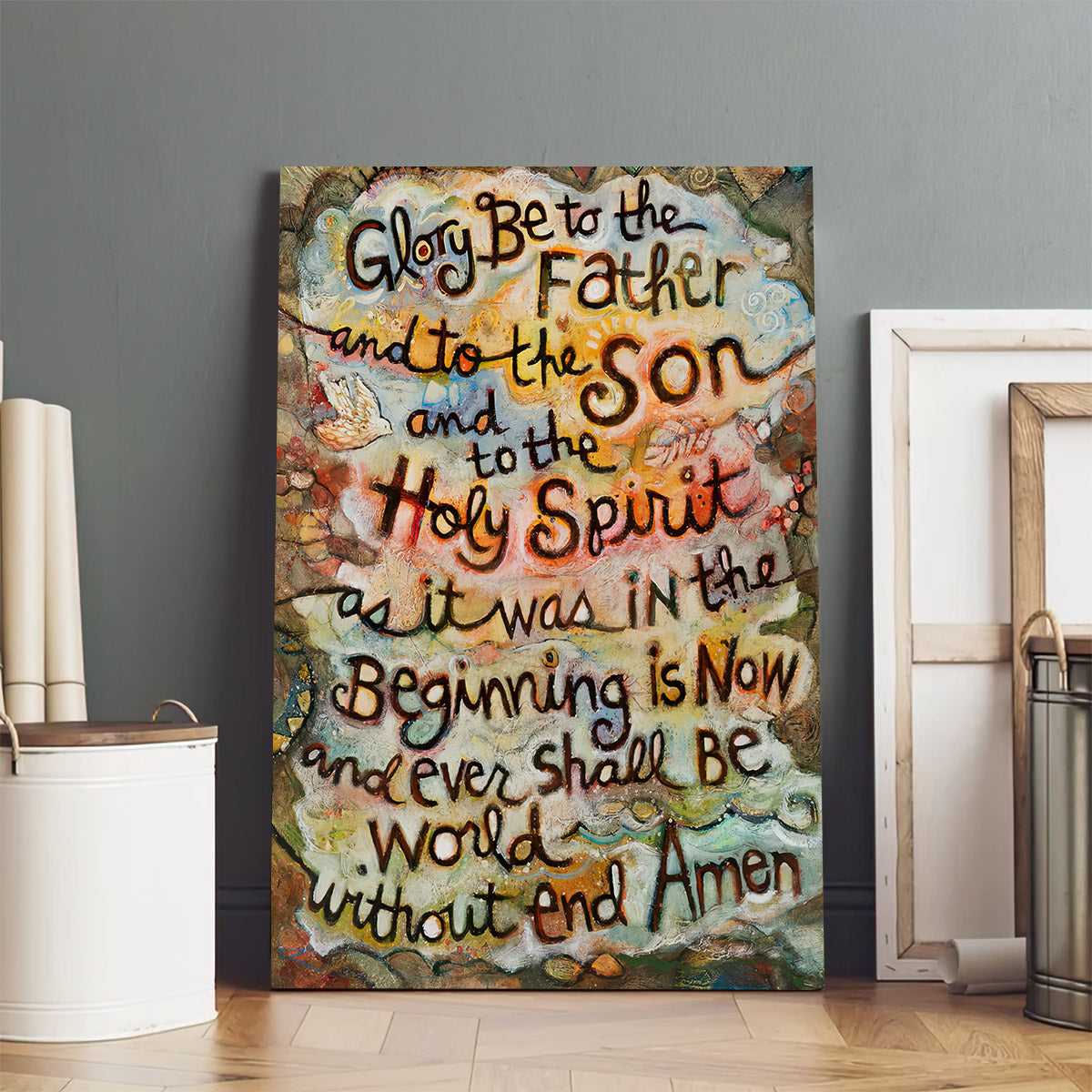 The Glory Be To The Father Canvas Wall Art - Religious Wall Decor - Ciaocustom