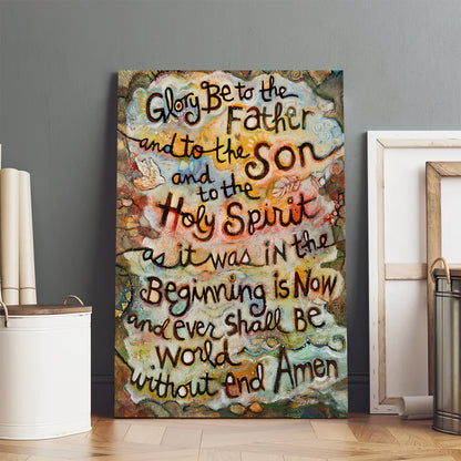 The Glory Be To The Father Canvas Wall Art - Religious Wall Decor - Ciaocustom