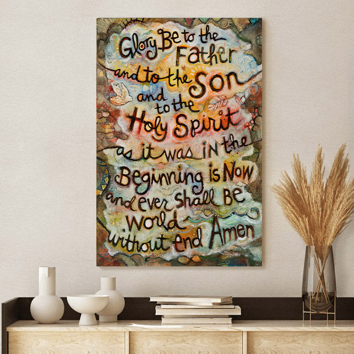 The Glory Be To The Father Canvas Wall Art - Religious Wall Decor - Ciaocustom