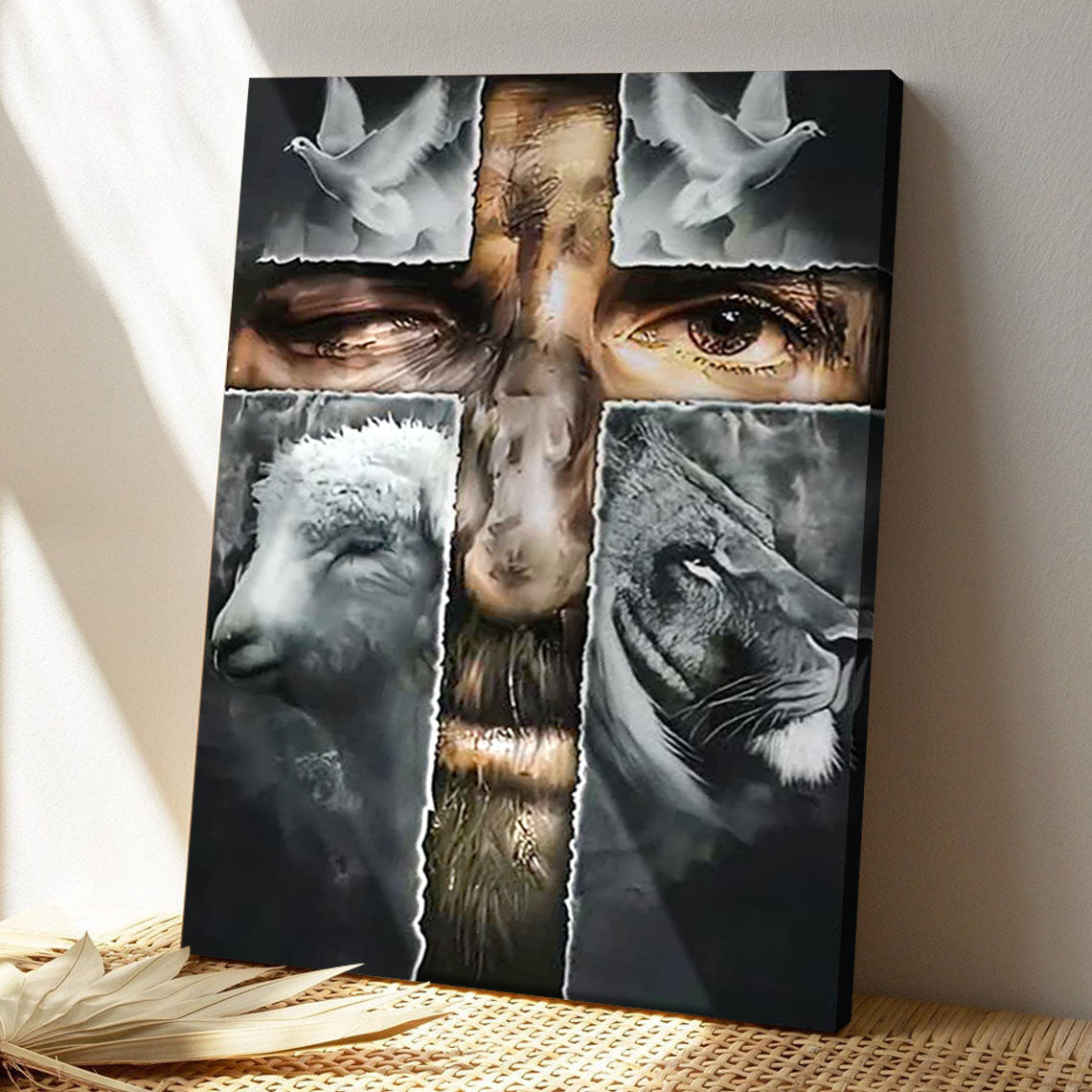 Lion And Lamb - Jesus Pictures - Jesus Wall Art - Christ Pictures - Lion And Lamb - Christian Canvas Prints - Faith Canvas - Gift For Christian - Ciaocustom