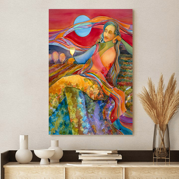 Wine Woman And Song Canvas Poster - Home And Decor - Ciaocustom