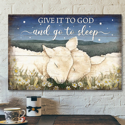 Give It To God And Go To Sleep Canvas Wall Art - Lamps Painting - Landscape Canvas Prints - Christian Canvas Wall Art - Ciaocustom