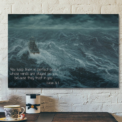 You Keep Them In Perfect Peace Whose Minds Are Stayed On You 2 - Jesus Lion Painting - Jesus Canvas - Wall Art - Scripture Canvas - Ciaocustom