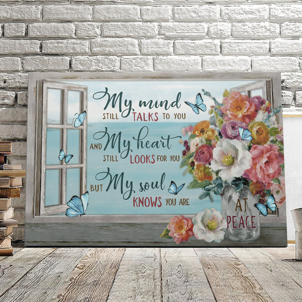 My Mind Still Talks To You - Buttetfly And Flower - Christian Canvas Prints - Faith Canvas - Bible Verse Canvas - Ciaocustom