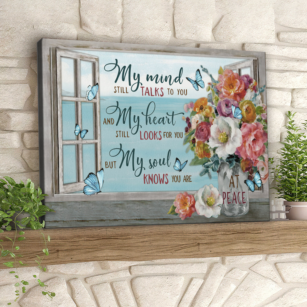 My Mind Still Talks To You - Buttetfly And Flower - Christian Canvas Prints - Faith Canvas - Bible Verse Canvas - Ciaocustom