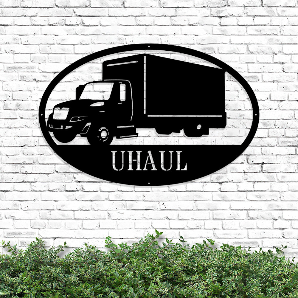 Custom Box Truck Metal Sign - Personalized Metal Truck Wall Art - Metal Truck Decor - Gifts For Truck Drivers