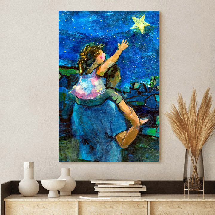 Reach For The Stars Canvas Posters - Religious Wall Decor