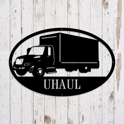 Custom Box Truck Metal Sign - Personalized Metal Truck Wall Art - Metal Truck Decor - Gifts For Truck Drivers