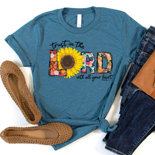 Trust in The Lord T Shirts For Women - Women's Christian T Shirts - Women's Religious Shirts