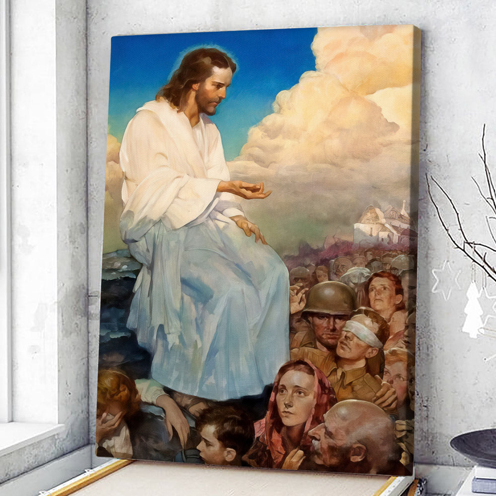 Come Unto Me - Christ Pictures - Christian Canvas Prints - Faith Canvas - Gift For Christian - Ciaocustom