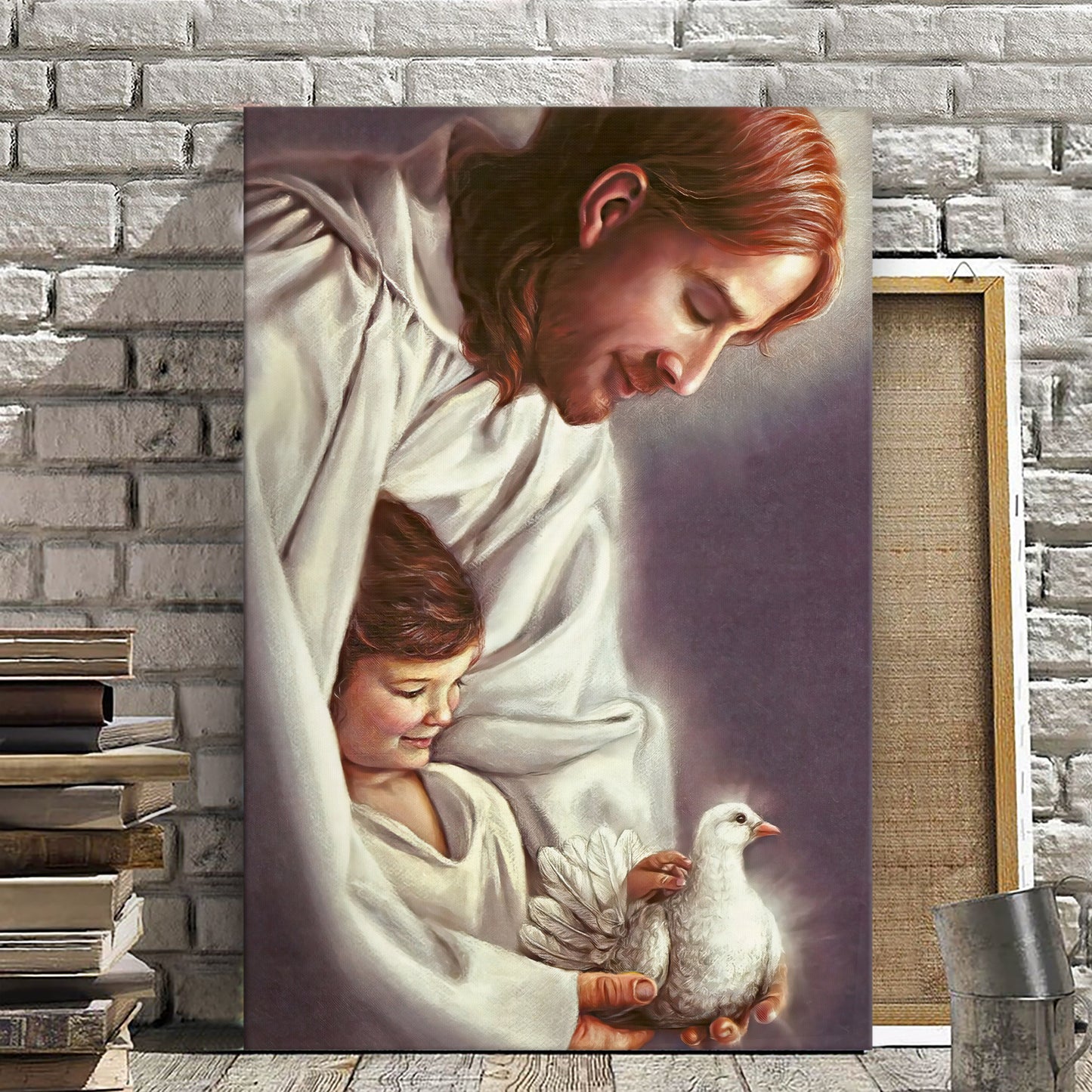 Picture Of Jesus With A Child - Jesus Pictures - Faith Canvas - Gift For Christian - Ciaocustom