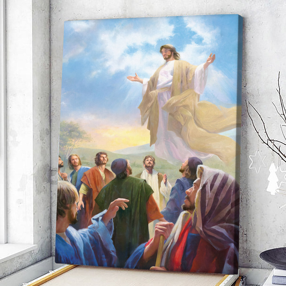 Jesus Ascending Into Heaven - Christ Pictures - Christian Canvas Prints - Faith Canvas - Gift For Christian - Ciaocustom