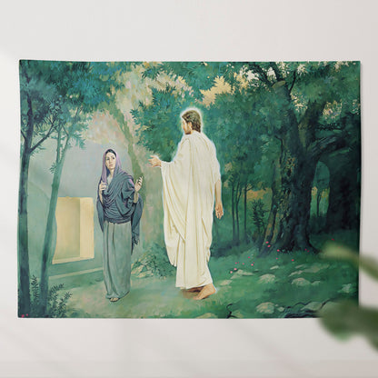 Jesus Appears To Mary Magdalene - Christian Tapestry Wall Hanging - Christian Tapestry - Religious Wall Decor - Ciaocustom