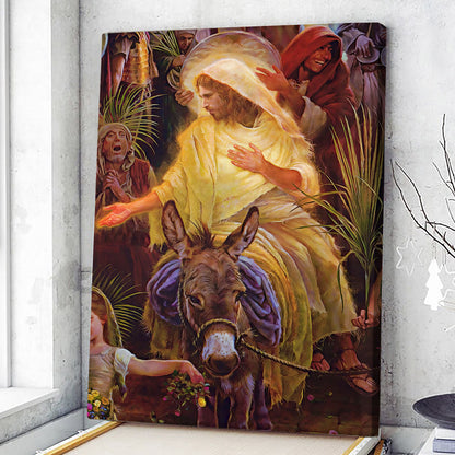 Palm Sunday - Jesus Canvas Poster - Jesus Wall Art - Christ Pictures - Christian Canvas Prints - Faith Canvas - Gift For Christian - Ciaocustom