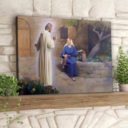 Luke 1:26-28 NTE - The Annunciation Of The Birth of Jesus - Jesus Watching Birds - Jesus Canvas - Jesus Poster - Christian Canvas Prints - Ciaocustom