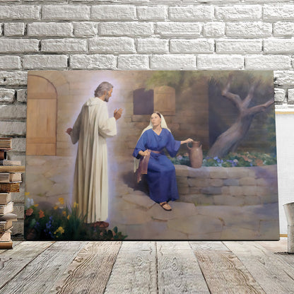 Luke 1:26-28 NTE - The Annunciation Of The Birth of Jesus - Jesus Watching Birds - Jesus Canvas - Jesus Poster - Christian Canvas Prints - Ciaocustom