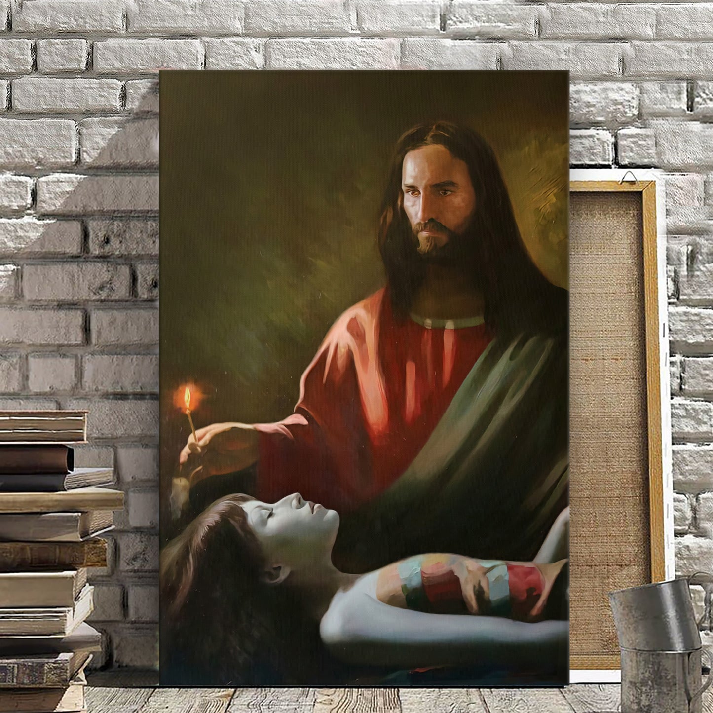 Jesus And Girl - Jesus Canvas - Jesus Wall Art - Christ Pictures - Christian Canvas Prints - Faith Canvas - Gift For Christian - Ciaocustom