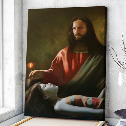 Jesus And Girl - Jesus Canvas - Jesus Wall Art - Christ Pictures - Christian Canvas Prints - Faith Canvas - Gift For Christian - Ciaocustom