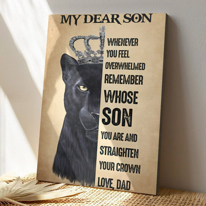 Lion To My Dear Son - Whenever You Feel Overwhelmed - Dad Son Canvas Prints -  Best Gift For Son - Ciaocustom