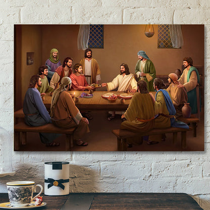 Christ Instituting - Christian Art Gift - Religious Posters - Christian Canvas Prints - Religious Canvas Painting - Ciaocustom