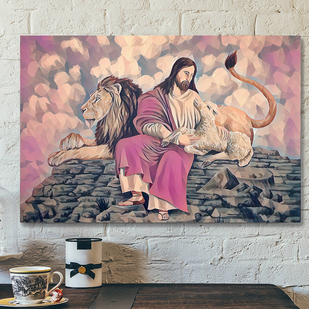 Lion - Jesus Canvas 65 - Christian Gift - Jesus Canvas Painting - Jesus Poster - Jesus Canvas Art - Wall Art - Scripture Canvas - Ciaocustom