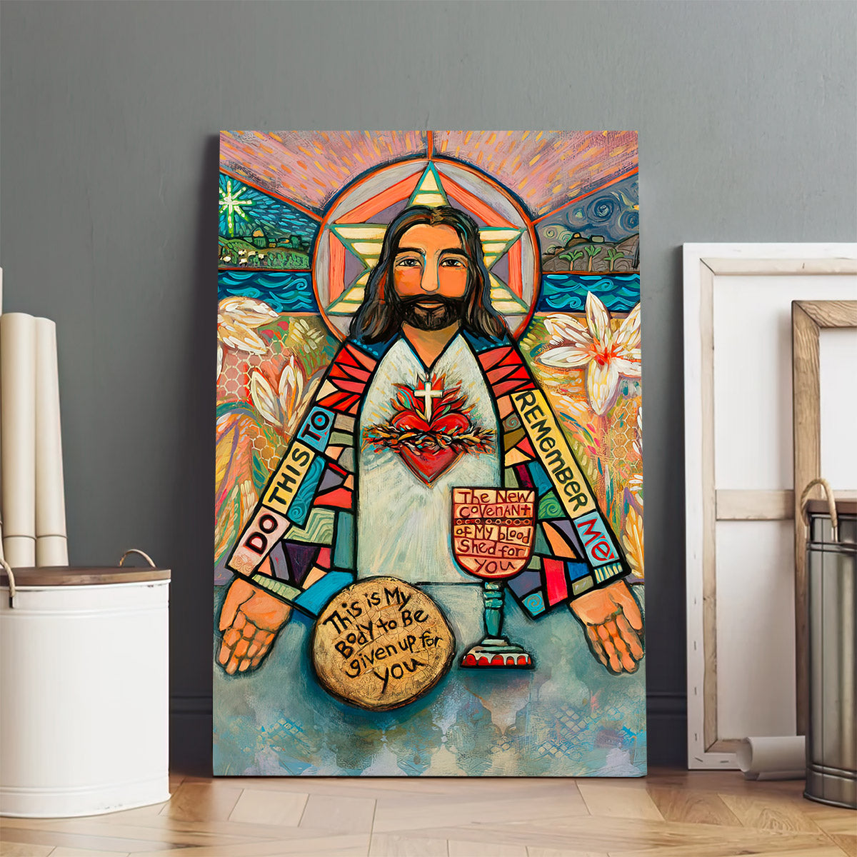 Sacred Heart Of Jesus Canvas Posters - Christian Wall Art
