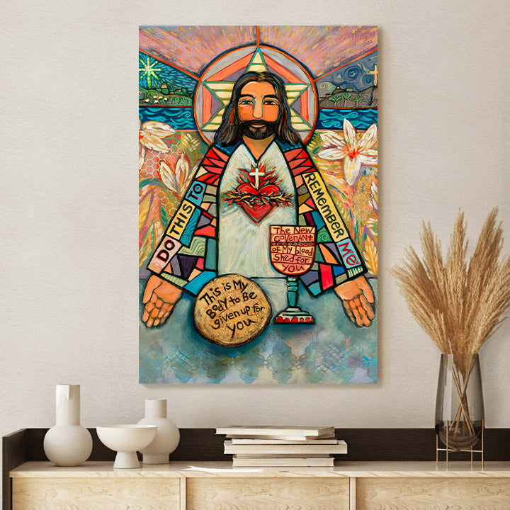Sacred Heart Of Jesus Canvas Posters - Christian Wall Art