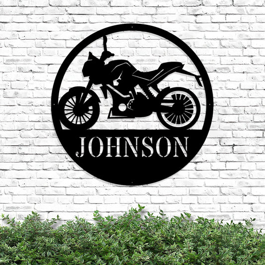 Metal Motorcycle Art - Personalized Garage Signs - Gifts For The Motorcycle Lover - Garage Decor