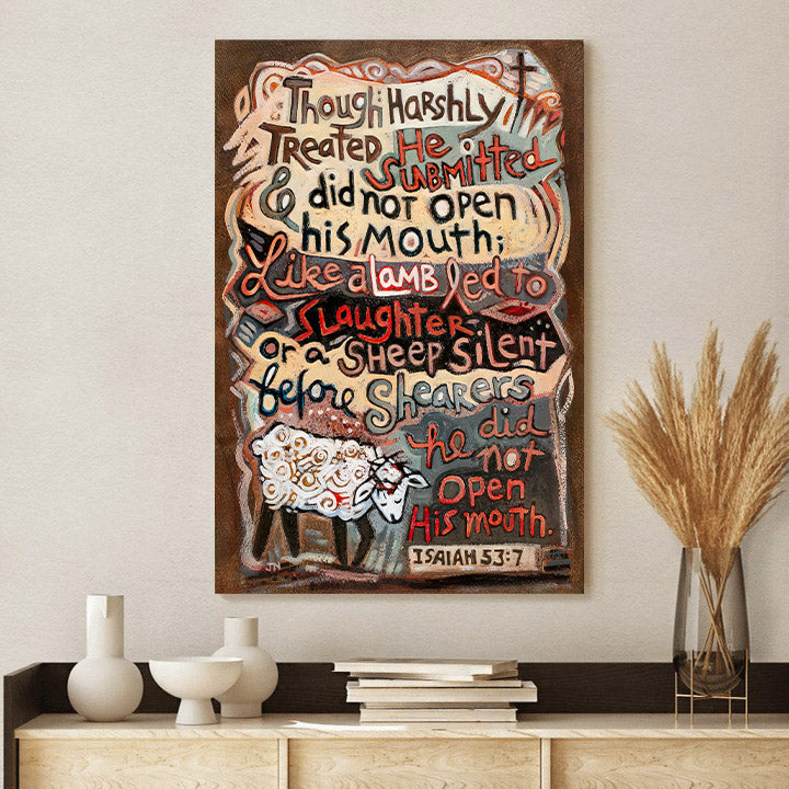 Isaiah 53:7 Like A Lamb To Slaughter Child Canvas – Ciaocustom