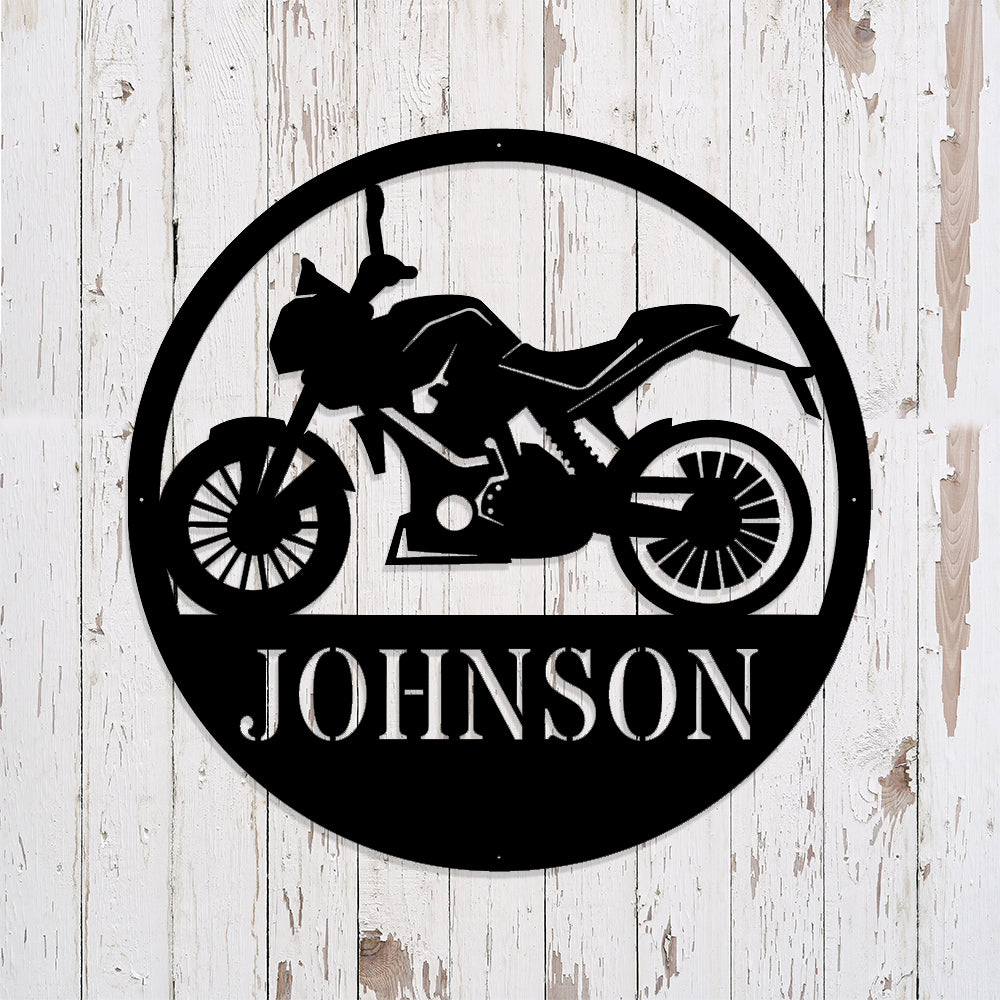 Metal Motorcycle Art - Personalized Garage Signs - Gifts For The Motorcycle Lover - Garage Decor