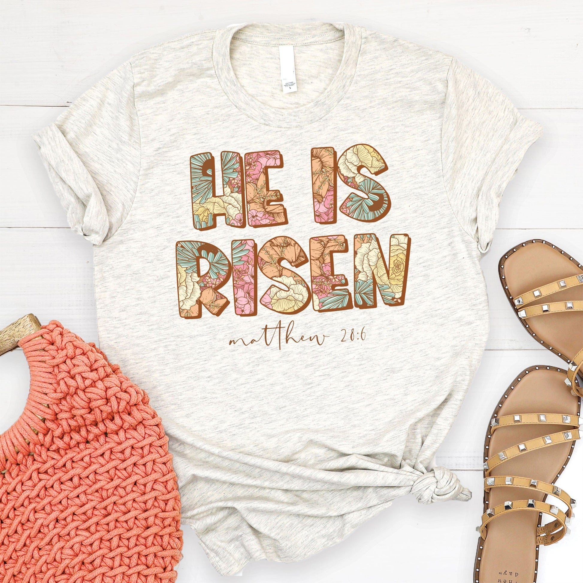 He Is Risen Matthew T Shirts For Women - Women's Christian T Shirts - Women's Religious Shirts