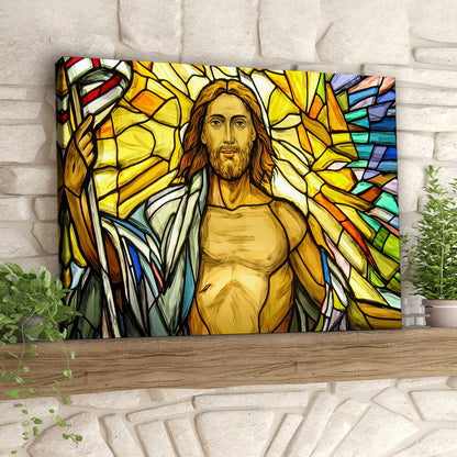 Stained Glass Resurrection Of Christ - Jesus Pictures - Jesus Canvas Poster - Christian Canvas Prints - Faith Canvas - Ciaocustom