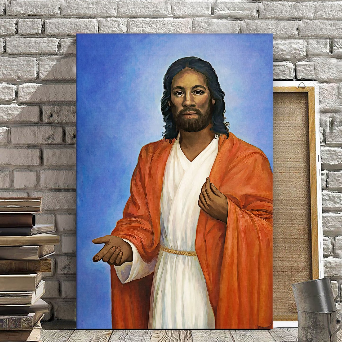 Black Jesus Paintings - Jesus Canvas Poster - Jesus Wall Art - Christ Pictures - Christian Canvas Prints - Faith Canvas - Gift For Christian - Ciaocustom