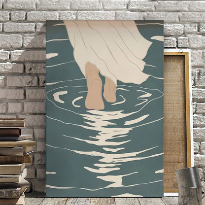 Jesus Walking On Water - Jesus Canvas Poster - Jesus Wall Art - Christian Canvas Prints - Faith Canvas - Gift For Christian - Ciaocustom