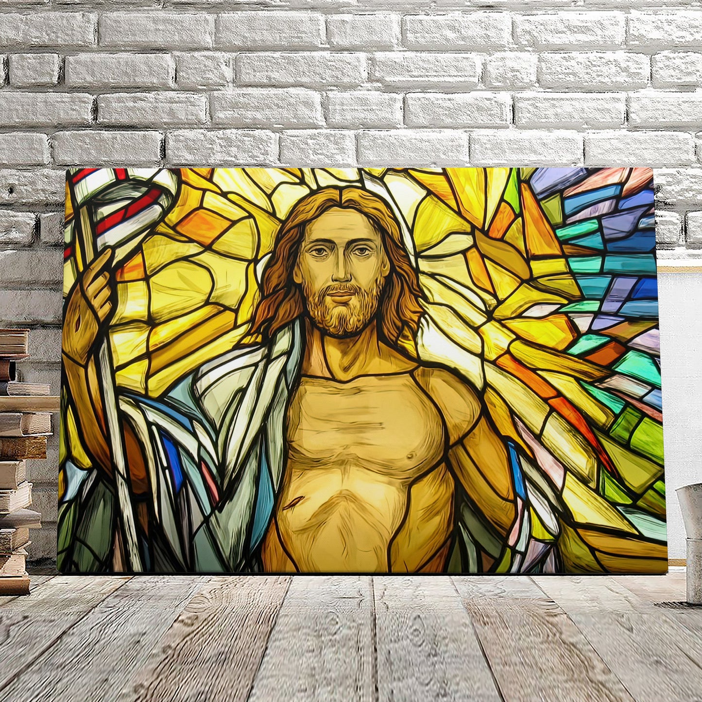 Stained Glass Resurrection Of Christ - Jesus Pictures - Jesus Canvas Poster - Christian Canvas Prints - Faith Canvas - Ciaocustom