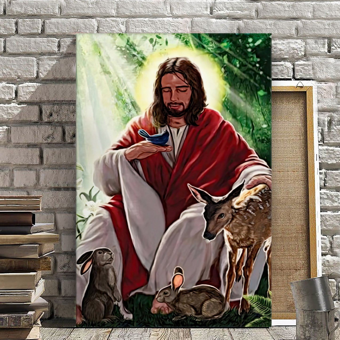 Does God Love Animals - Jesus Canvas Poster - Christ Pictures - Christian Canvas Prints - Faith Canvas - Gift For Christian - Ciaocustom