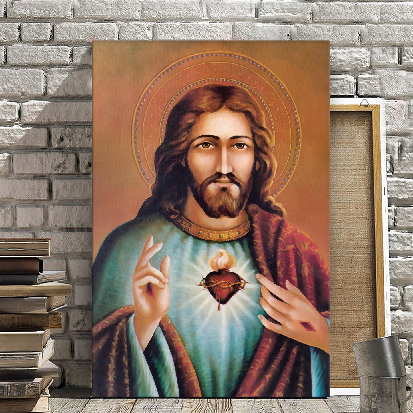 Sacred Heart - Jesus Canvas - Jesus Wall Art - Christian Canvas Prints - Faith Canvas - Gift For Christian - Ciaocustom