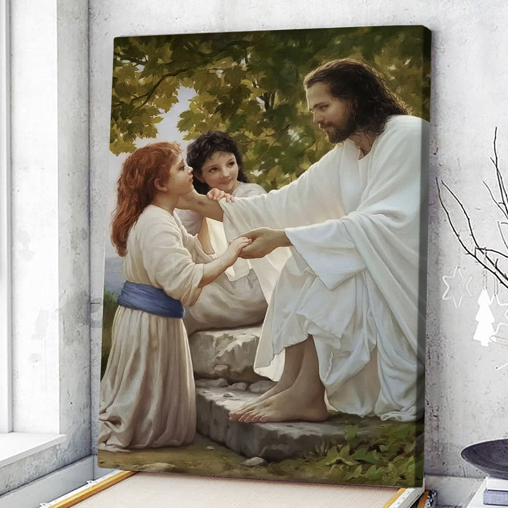 Jesus With Children Canvas
