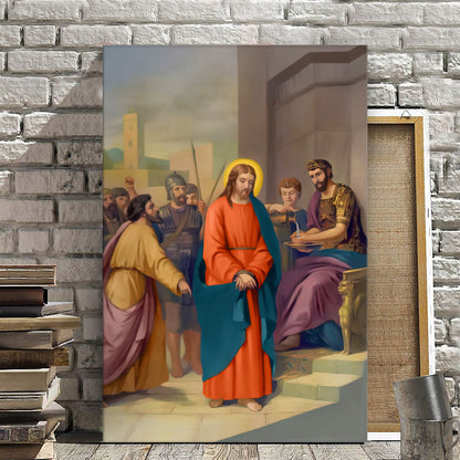 Stations of the Cross Station Saint Mary - Jesus Wall Art - Christian Canvas Prints - Faith Canvas - Gift For Christian - Ciaocustom