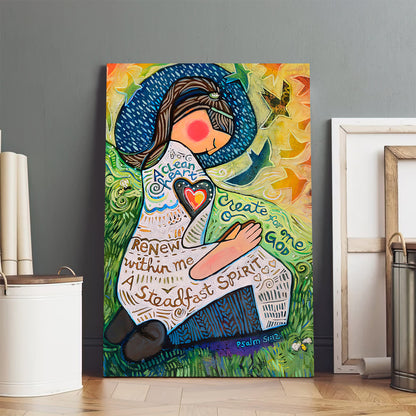 A Clean Heart Canvas Posters - Religious Canvas Wall Art - Ciaocustom