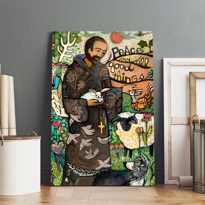 Saint Francis Canvas Posters - Christian Canvas Wall Art