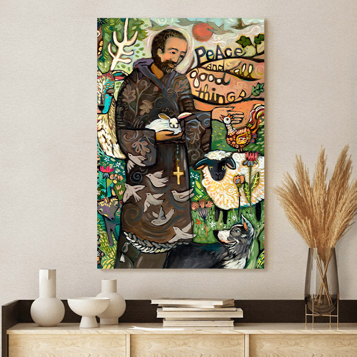 Saint Francis Canvas Posters - Christian Canvas Wall Art