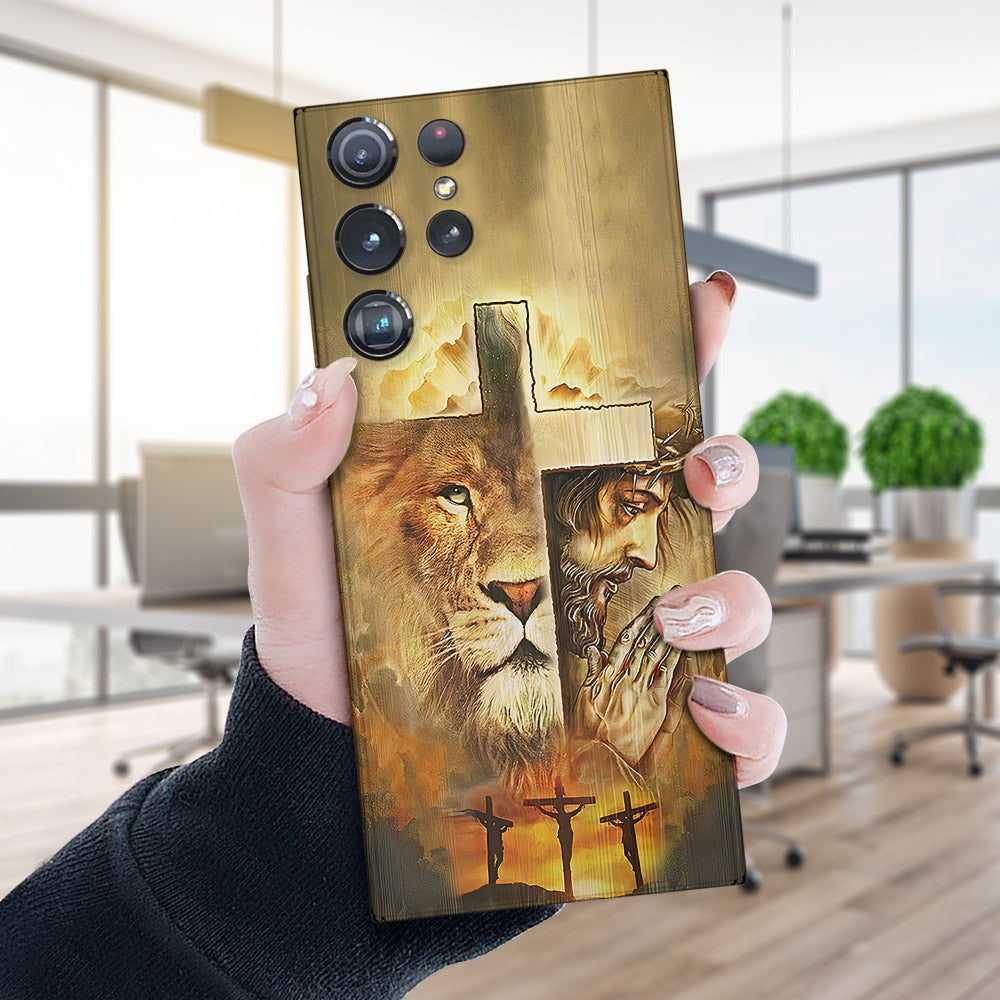 Lion And Jesus - Christian Phone Case - Jesus Phone Case - Religious Phone Case - Ciaocustom