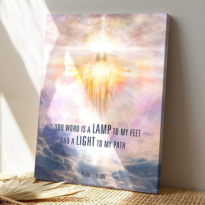 You Word Is A Lamp To My Feet 4 - Jesus Lion Painting - Jesus Canvas - Bible Verse Canvas Wall Art - God Canvas - Scripture Canvas - Ciaocustom