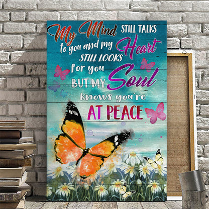 My Mind Still Talk To You - Butterfly And Chrysanthemum - Christian Canvas Prints - Faith Canvas - Bible Verse Canvas - Ciaocustom